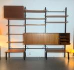 Vintage Poul Cadovius Royal system wandsysteem Deens design, Ophalen, Gebruikt, 200 cm of meer, Met deur(en)