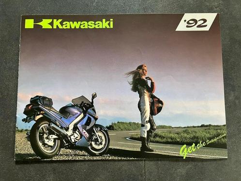 Kawasaki 1992 motorfietsen motor folder / motoren, Boeken, Motoren, Zo goed als nieuw, Merk of Model, Ophalen of Verzenden