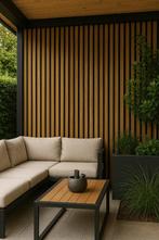 Outdoorpanelen – gevelbekleding zwart aluminium met hout, Ophalen, 25 tot 50 mm, Overige typen, Nieuw