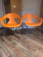 2 Oranje Kuipstoeltjes - Zo Goed Als Nieuw!, Twee, Overige kleuren, Ophalen of Verzenden, Zo goed als nieuw