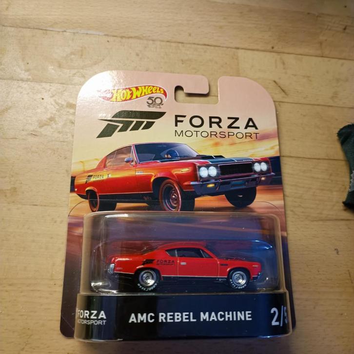 Hot wheels Forza motorsport AMC rebel machine RETRO Enterta, Hobby en Vrije tijd, Modelauto's | Overige schalen, Zo goed als nieuw
