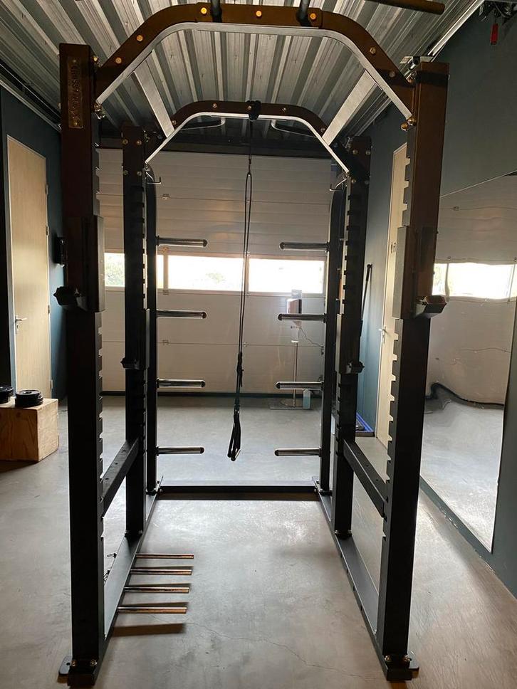 Krachtrek CrossMaxx - Squat Rack / Power Rack, Sport en Fitness, Fitnessapparatuur, Zo goed als nieuw, Krachtstation, Armen, Metaal
