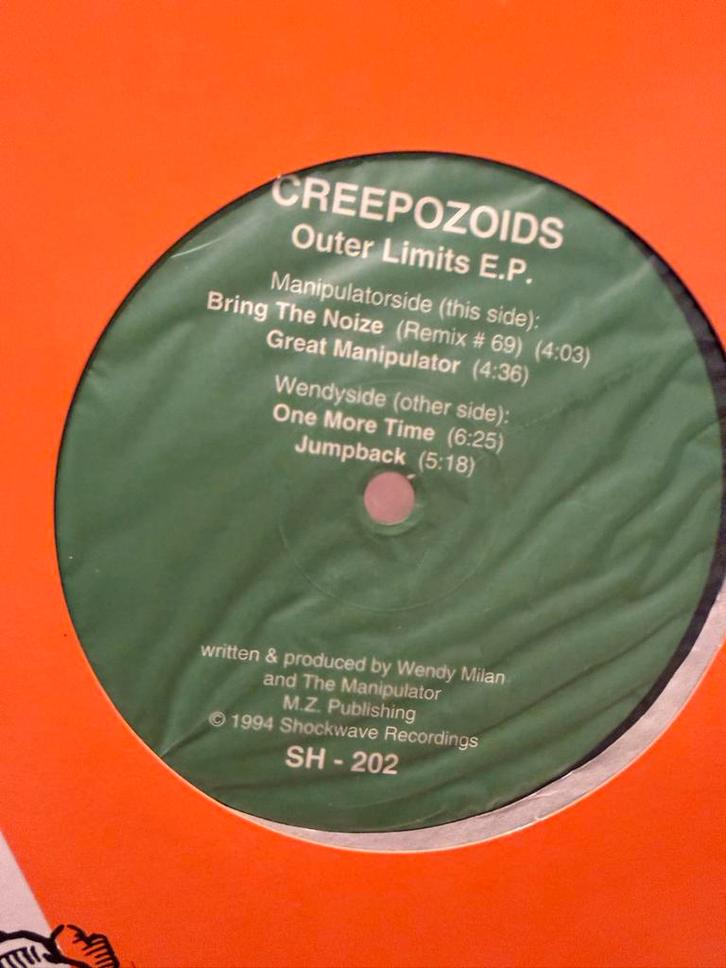 Gabber Vinyl - Creepozoids - Outer Limits EP, Cd's en Dvd's, Vinyl | Dance en House, Gebruikt, Techno of Trance, 12 inch, Ophalen of Verzenden