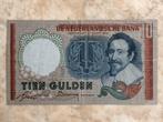 10 gulden 1953, Hugo de Groot., Postzegels en Munten, Bankbiljetten | Nederland, Verzenden, 10 gulden, Los biljet