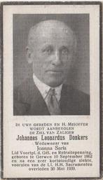 Johannes Donkers 1862 Nuenen/Gerwen + 1939 Nistelrode, Verzenden, Bidprentje