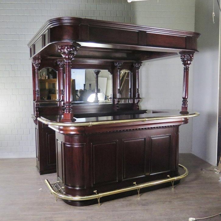 22143 Homebar Luifelbar Mahonie 2,35 m, Huis en Inrichting, Barren, Nieuw, Ophalen