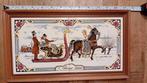 Tegeltableau Paard met Slee - West Duitsland, Antiek en Kunst, Antiek | Wandborden en Tegels, Ophalen of Verzenden