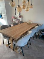 Massief Eiken Kloostertafel 200x90, Huis en Inrichting, Tafels | Eettafels, Gebruikt, Rustic, Eikenhout, 200 cm of meer