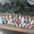 23 Vintage & oudere glazen Kerst dennenappels, Antiek en Kunst, Ophalen of Verzenden