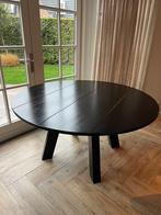 Zwarte Woood Rhonda ronde tafel (150 cm), Ophalen, Gebruikt, Vijf personen of meer, 100 tot 150 cm