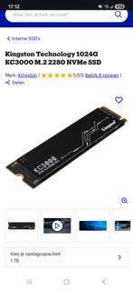 Kingston KC3000 1TB NVMe SSD, Computers en Software, Harde schijven, Intern, Kingston, Nieuw, Ophalen of Verzenden