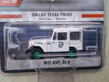 1977 Jeep DJ-5 Greenlight 1/64 Chase Dallas Texas Police beschikbaar voor biedingen