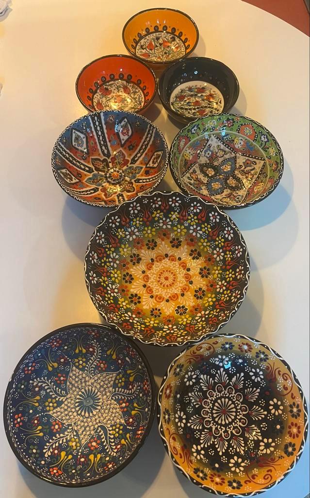 Handgemaakte Turkse Schalen Set - Nieuw, Huis en Inrichting, Woonaccessoires | Schalen en Manden, Nieuw, Schaal, Rond, Porselein of Keramiek