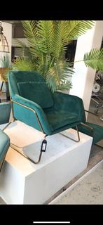 Velvet stoel LOODS5 + hocker, Huis en Inrichting, Stoelen, Ophalen of Verzenden, Gebruikt