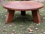 Grote massief ronde eiken salontafel brutalist arts & crafts, Huis en Inrichting, Tafels | Salontafels, Ophalen, 100 tot 150 cm