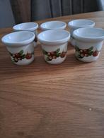6 eierdopjes van het Marjolein Bastin servies., Ophalen of Verzenden