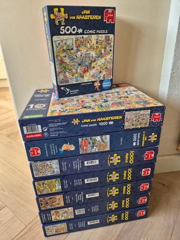 8 diverse Jan van Haasteren puzzels beschikbaar voor biedingen