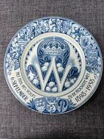 Herdenkingsbord Wilhelmina, Verzamelen, Ophalen, Zo goed als nieuw, Nederland, Servies