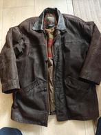 Lederen heren jas bruin maat M/L, Ophalen of Verzenden, Gedragen, Maat 48/50 (M), Bruin