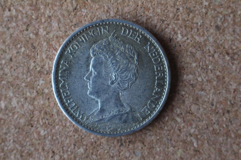 1 Gulden 1914 Zilver, Postzegels en Munten, Munten | Nederland, 1 gulden, Verzenden, Zilver, Koningin Wilhelmina