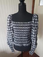 Nieuw met label. H&M zwart wit crop top blouse. S M, Kleding | Dames, Blouses en Tunieken, H&M, Verzenden, Zwart, Nieuw