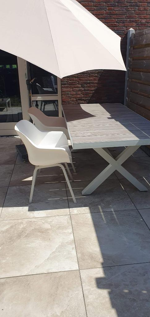 Intratuin tuintafel 205 x100 x 75, Tuin en Terras, Tuintafels, Gebruikt, Rechthoekig, Aluminium, Ophalen