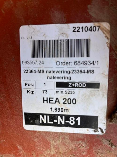HEA 200 balken 1m69, 3 stuks, Doe-het-zelf en Verbouw, Metalen, Gebruikt, IJzer, Ophalen