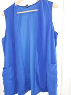 Blauwe broek met spilt + mouwloos jasje, maat XL., Kostuum of Pak, Blauw, Maat 46/48 (XL) of groter, Ophalen of Verzenden