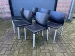6x Leolux Myto eetkamerstoelen, Huis en Inrichting, Stoelen, Ophalen, Gebruikt, Zwart, Leolux