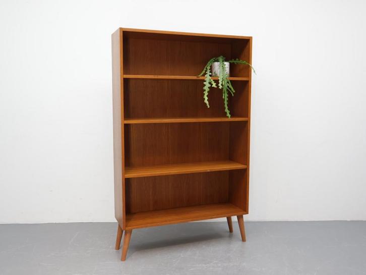 Deense boekenkast | Vintage | Teak, Huis en Inrichting, Kasten | Boekenkasten, Gebruikt, 50 tot 100 cm, 100 tot 150 cm, 25 tot 50 cm