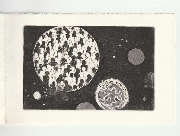 Jan Roelf Mensinga originele ets in kaartvorm, Antiek en Kunst, Kunst | Etsen en Gravures, Verzenden