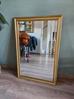 Facet geslepen spiegel in gouden / goudkleurige lijst, Ophalen, Gebruikt, Rechthoekig, Minder dan 100 cm