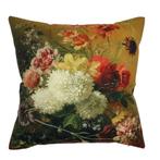 Kussenhoes bloemen oker oude meesters | 45 x 45 cm, Dekussenkraam@gmail.com, Overige kleuren, Verzenden, De kussenkraam