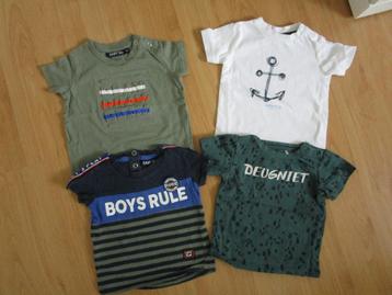 Vier stoere shirts maat 68 beschikbaar voor biedingen