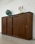 Vintage schoolkast - schuifdeurkast, Ophalen of Verzenden
