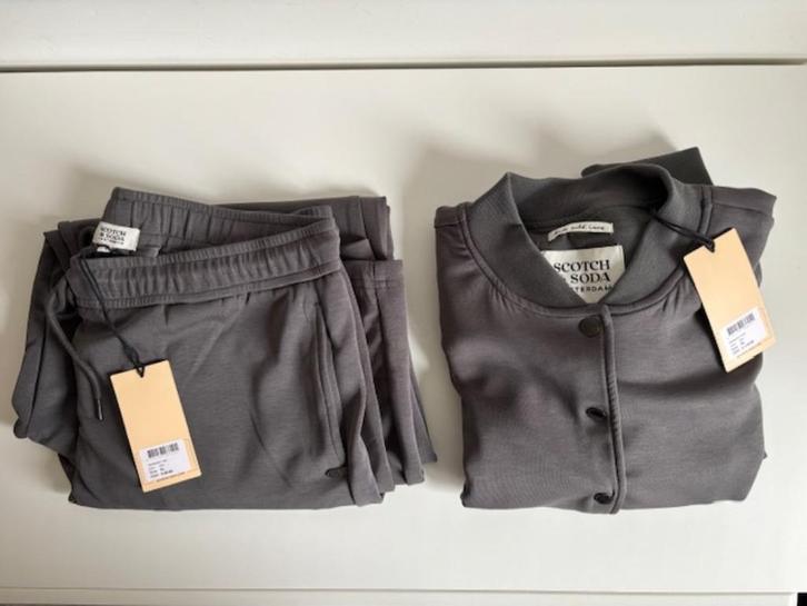 Scotch & Soda joggingpak bomberjack broek XL-XXL grijs NIEUW, Kleding | Dames, Huispakken, Nieuw, Maat 46/48 (XL) of groter, Grijs
