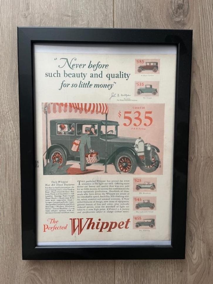 Whippet 1928 originele advertentie vintage, Boeken, Auto's | Folders en Tijdschriften, Gelezen, Overige merken, Ophalen of Verzenden
