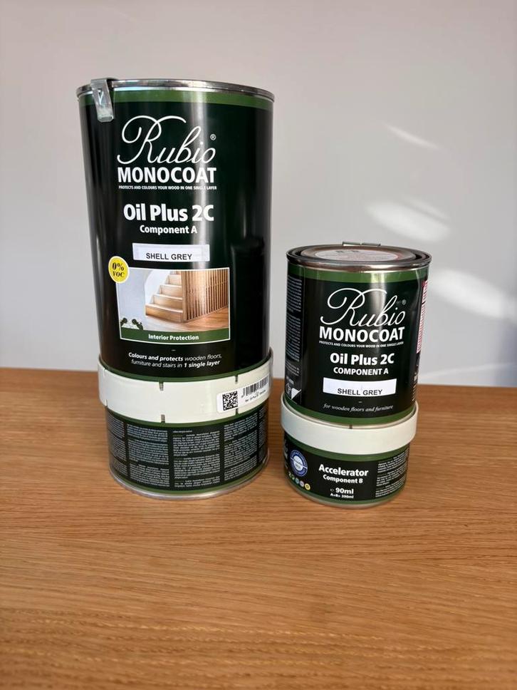 Rubio Monocoat Shell Grey - Nieuw in rubio doos, Doe-het-zelf en Verbouw, Verf, Beits en Lak, Nieuw, Beits, Minder dan 5 liter