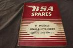 BSA M20 M21 M33 1949 - 1953 motorcycle parts list, Motoren, Ophalen of Verzenden, Overige merken