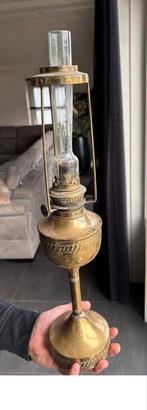 Oude olielamp messing, Antiek en Kunst, Ophalen