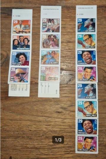 5 x 12 verschillende postzegels USA Legends of America 1993 beschikbaar voor biedingen