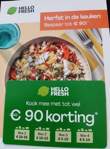 HELLO FRESH 90 euro korting beschikbaar voor biedingen