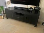 Op maat gemaakt zwart eiken tv dressoir 165 x 45 x 58 hoog, Ophalen, 150 tot 200 cm, Eikenhout, Zo goed als nieuw