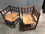 Te koop 2 antieke driehoek stoeltjes, Antiek en Kunst, Ophalen of Verzenden