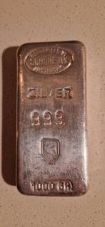 Zilverbaar Schöne NV 1000 gram 999, Postzegels en Munten, Edelmetalen en Baren, Ophalen of Verzenden, Zilver