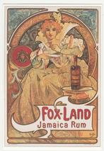 Mucha.  Art Nouveau.  Reclame voor Fox-Land Jamaica Rum., Verzenden, 1980 tot heden, Ongelopen, Overige thema's