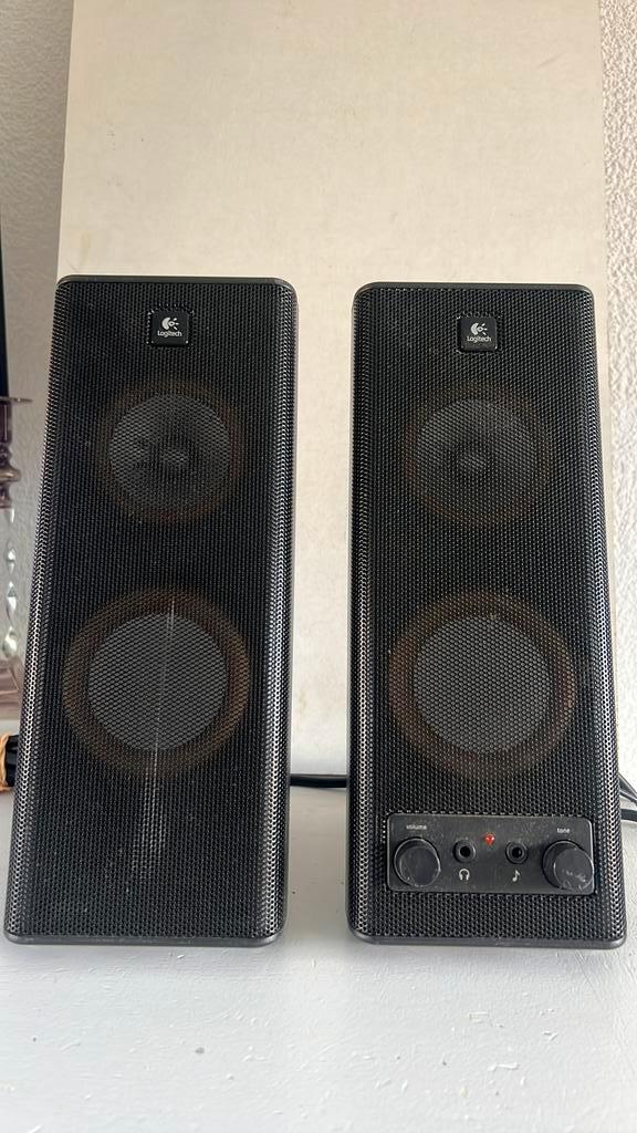 Logitech S-0264A stereospeakers, Computers en Software, Pc speakers, Zo goed als nieuw, Ophalen of Verzenden