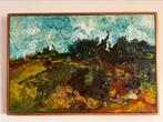 Schilderij olieverf op doek mooi pasteus opgezet, Antiek en Kunst, Ophalen of Verzenden
