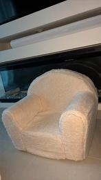 Kinder poef wit teddy, Ophalen, Rond, Minder dan 50 cm