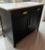 Antieke kast met marmeren blad, Huis en Inrichting, Ophalen, Gebruikt, 100 tot 150 cm, Eikenhout